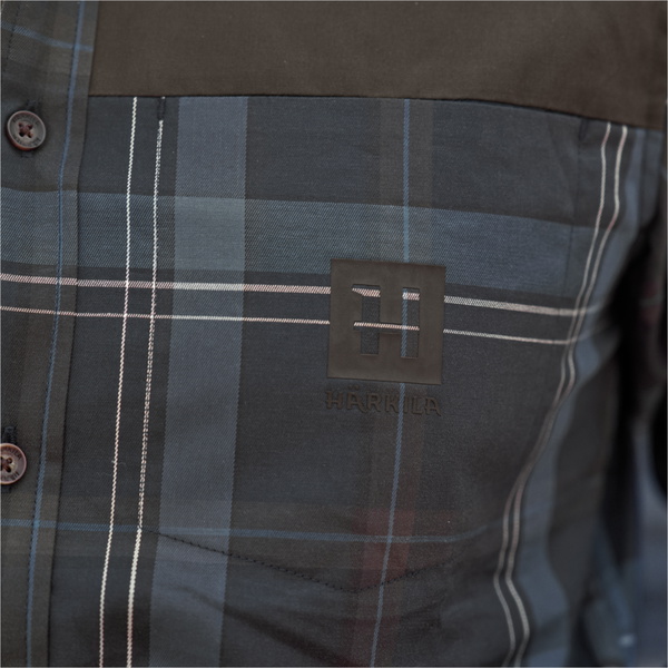 2025 Harkila Herren Anker Lang Ärmel Shirt 101635001 - Dark Navy